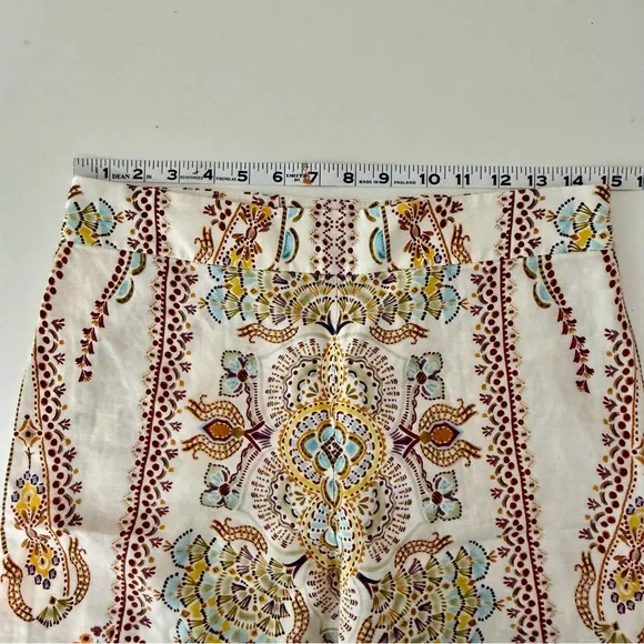 ZARA High-Waisted Boho Linen-Blend Wide Leg Pants - Size S EUC - Picture 9 of 13